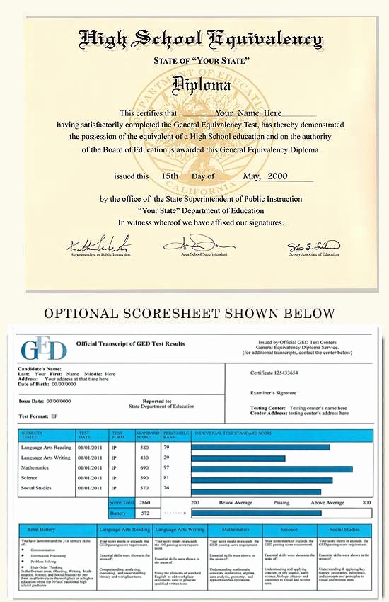 Ged Certificate Template Download Luxury Fake Ged and Score Sheet