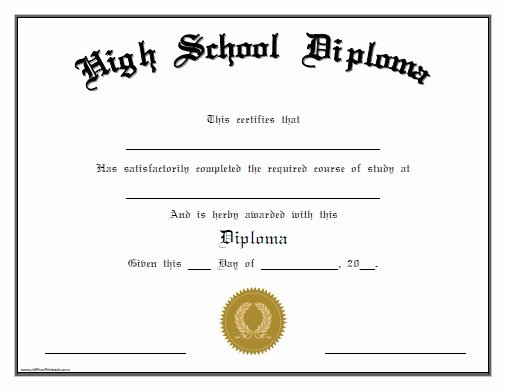 Ged Certificate Template Download New 25 High School Diploma Templates Free Download