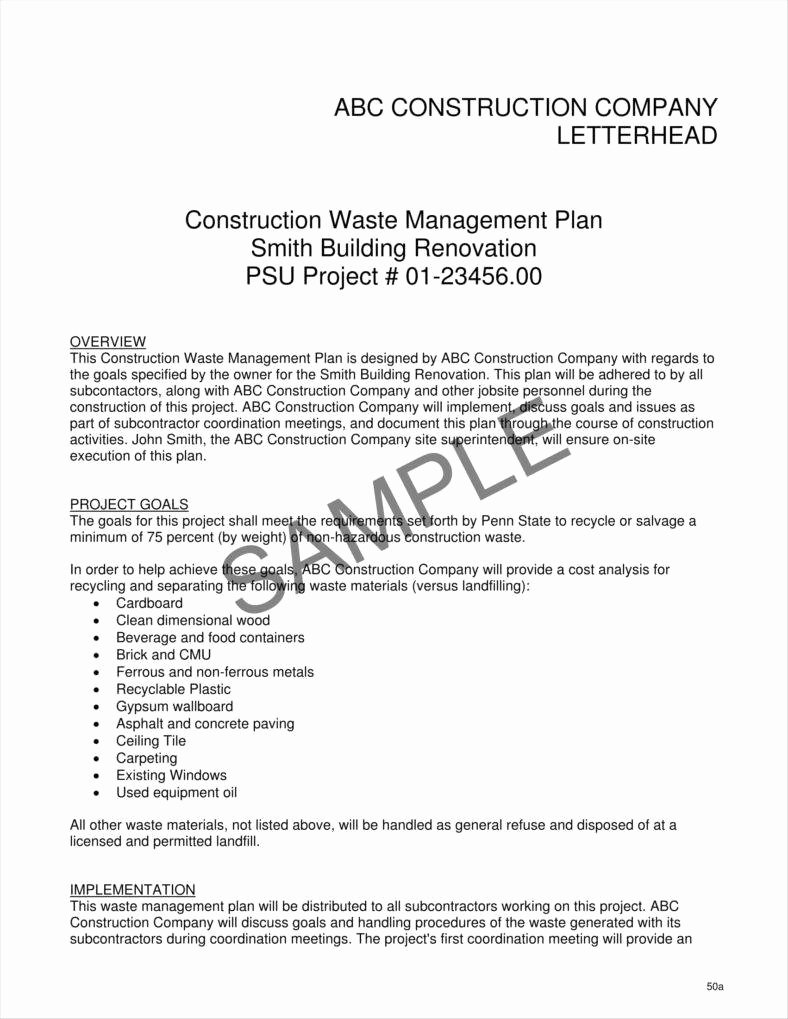 General Contractor Business Plan Template New 9 Contractor Letterhead Templates