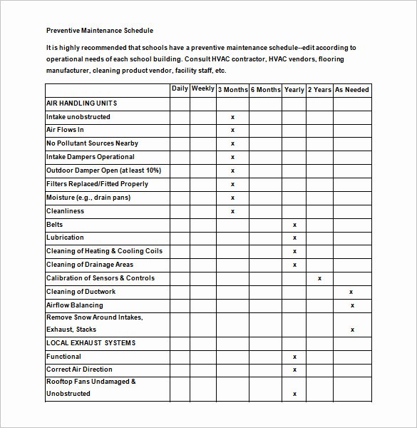 General Contractor Checklist Template New Equipment Maintenance Checklist Template Templates