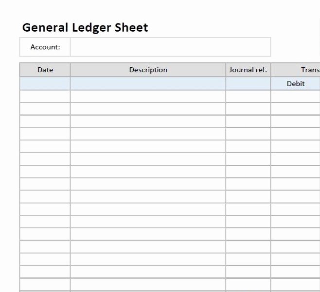 General Journal Template Excel Awesome 5 General Ledger Templates Excel Word Pdf Microsoft
