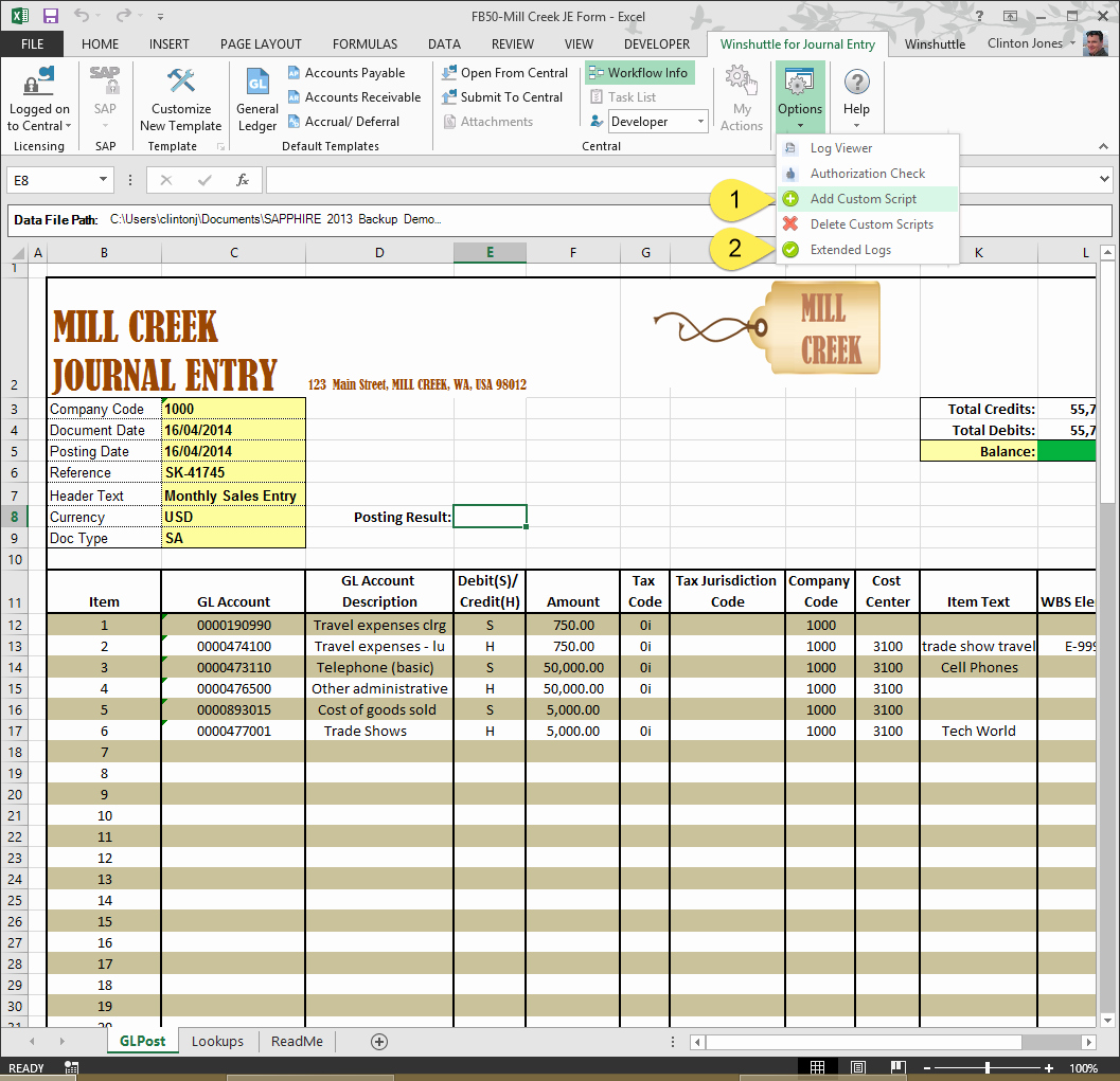 General Journal Template Excel Best Of the No 1 Excel Manual Journal Upload tool for Sap