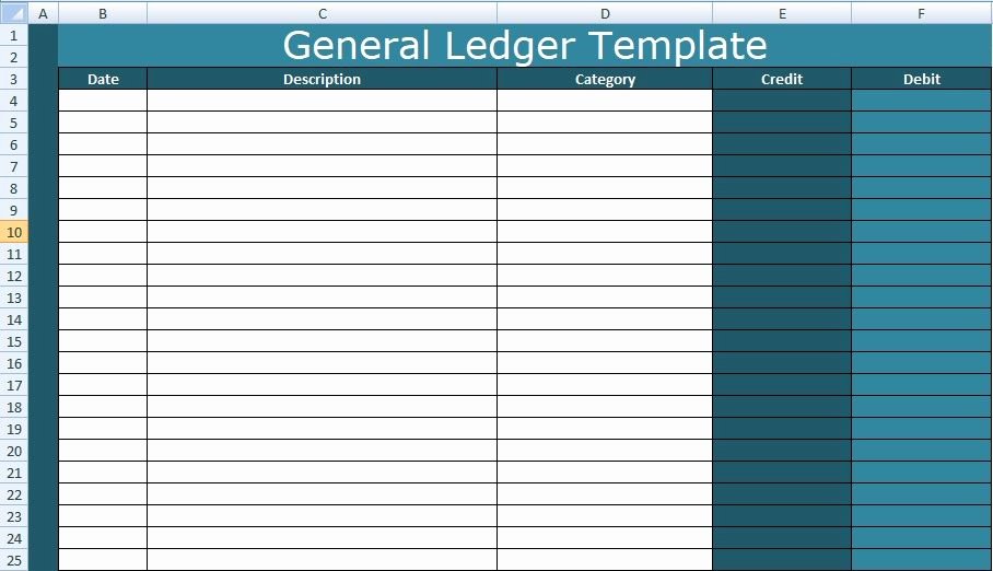 General Journal Template Excel New A General Ledger Template Excel is therefore Create to