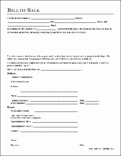 Generic Bill Of Sale form Printable Unique Free Printable Bill Sale form form Generic