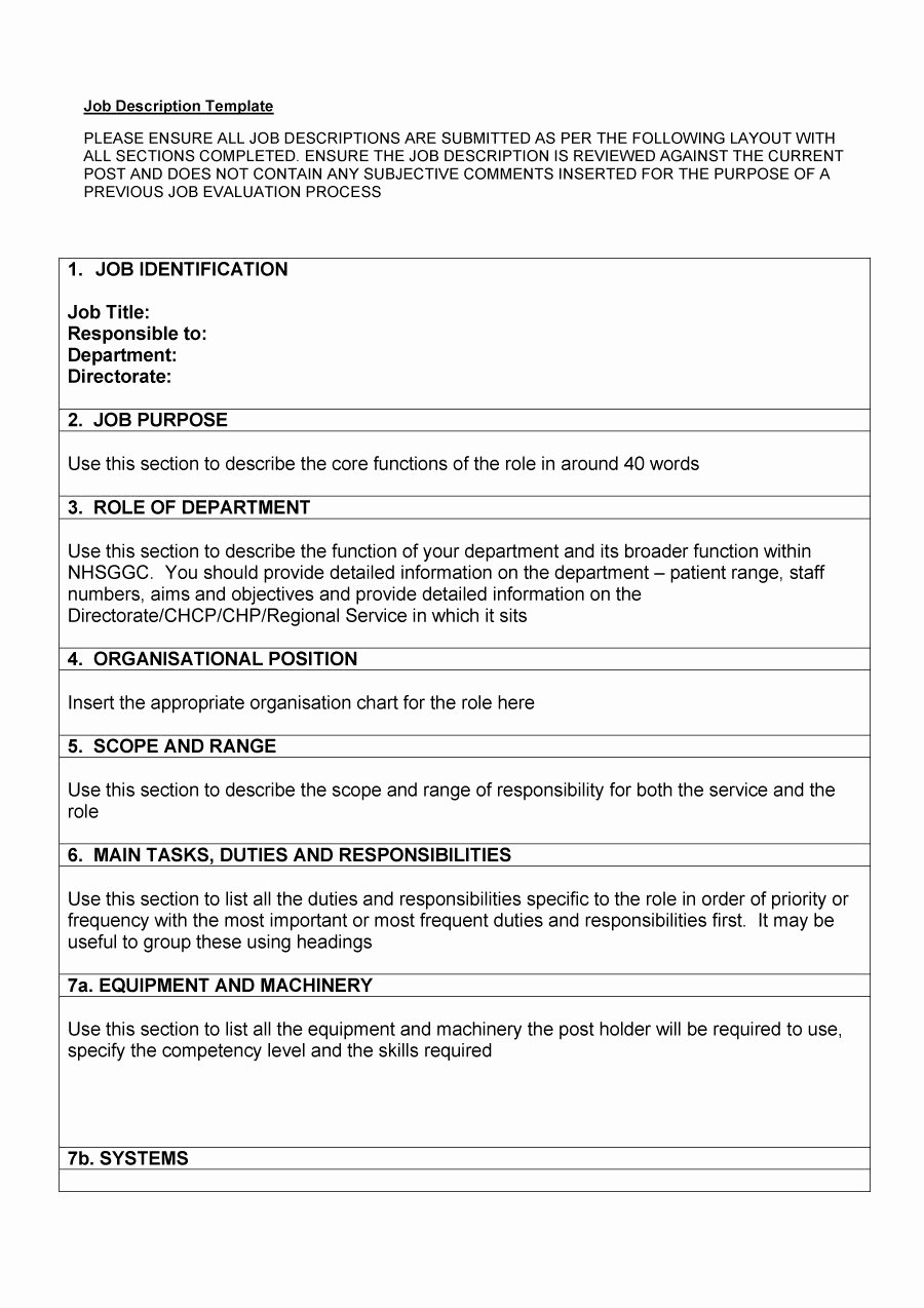 Generic Job Description Beautiful 49 Free Job Description Templates &amp; Examples Free