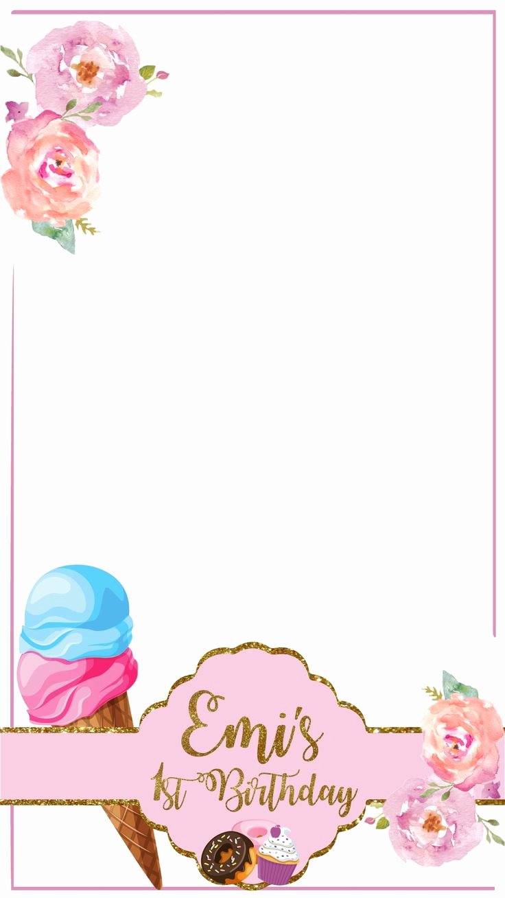 Geofilter Template Free Elegant Custom Birthday Snapchat Geofilter Ice Cream Donuts