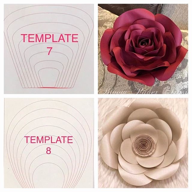 Giant Rose Template Elegant Paper Flower Templates Craft Room