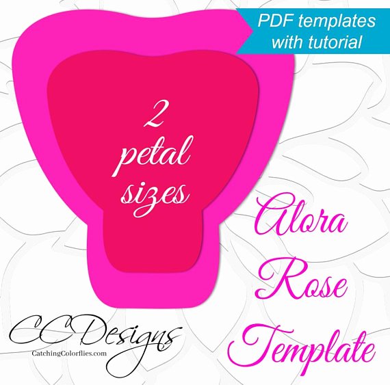 Giant Rose Template New Printable Pdf Paper Rose Templates Giant Paper Rose Flower