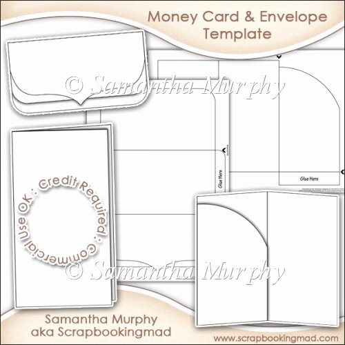 Gift Card Envelope Templates Awesome Money Gift Card &amp; Envelope Template Mercial Use £3 50