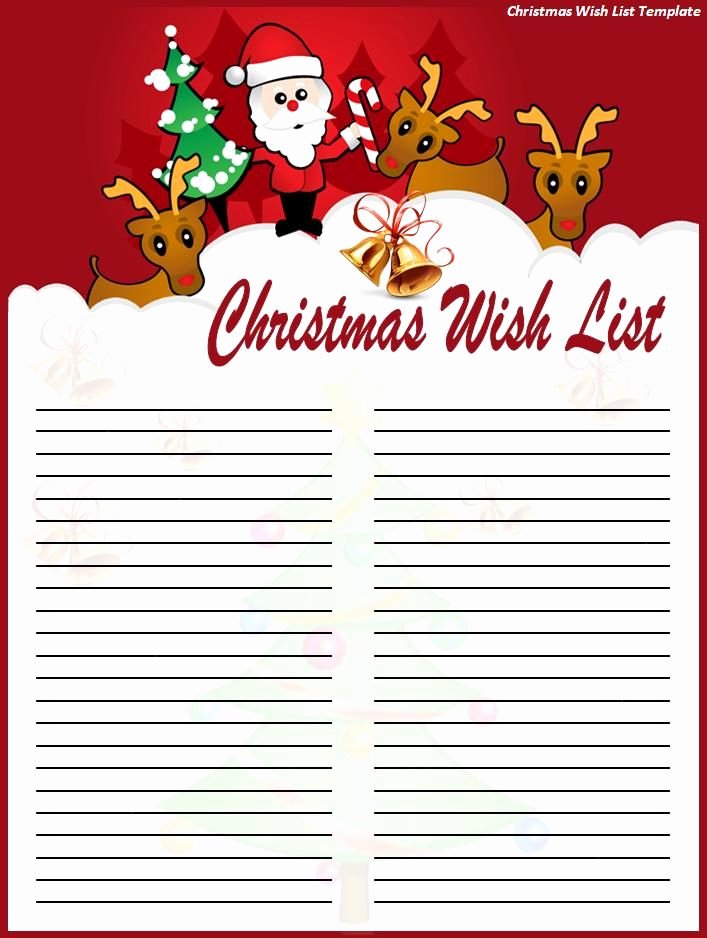 Gift Exchange Wish List Template Fresh Another Cute Christmas List