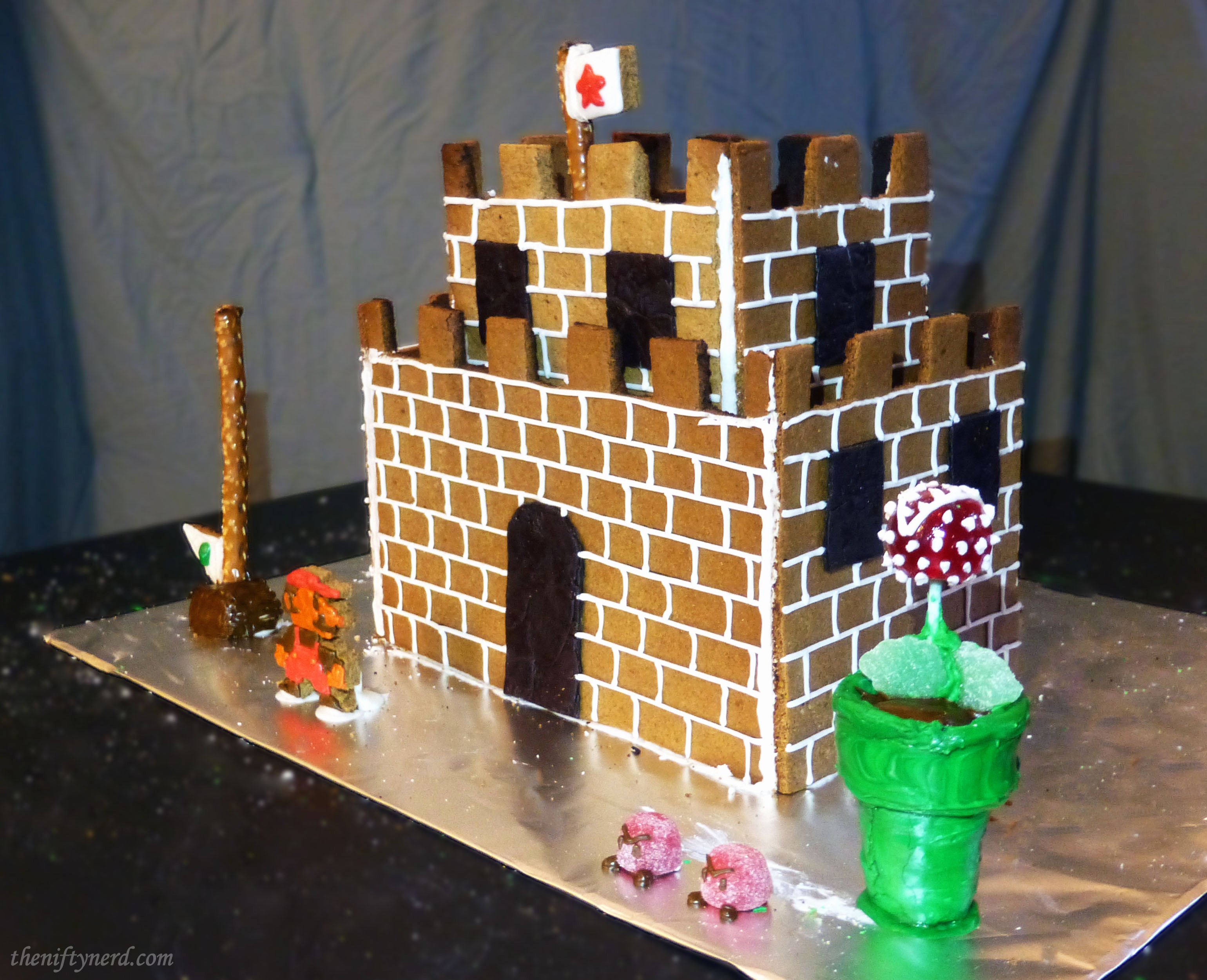 Gingerbread Castle Template Inspirational Super Mario Castle Gingerbread House Tutorial &amp; Printable