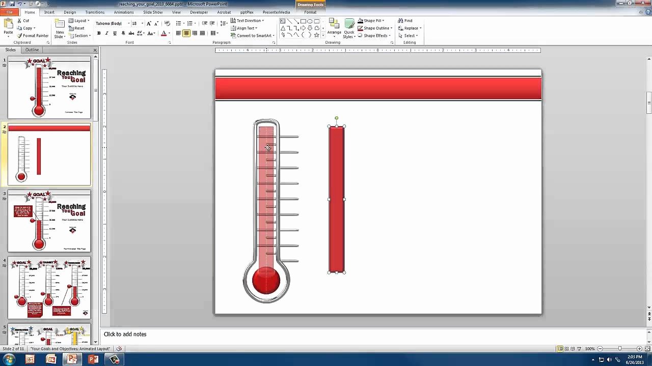 Goal thermometer Template Excel Lovely Create A Custom thermometer