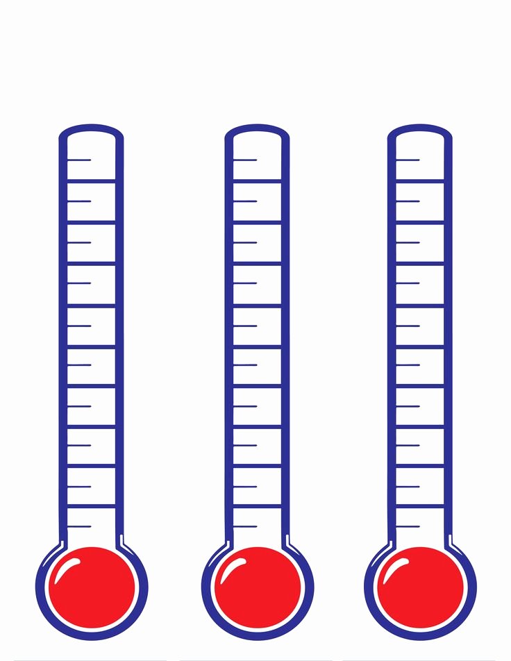 Goal thermometer Template Excel Lovely Fundraising thermometer Template