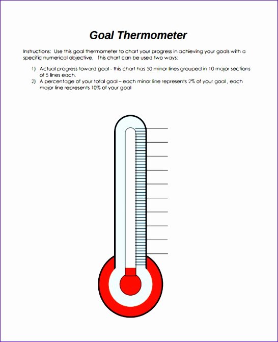 Goal thermometer Template Excel Luxury 9 Fundraising thermometer Template Excel Exceltemplates