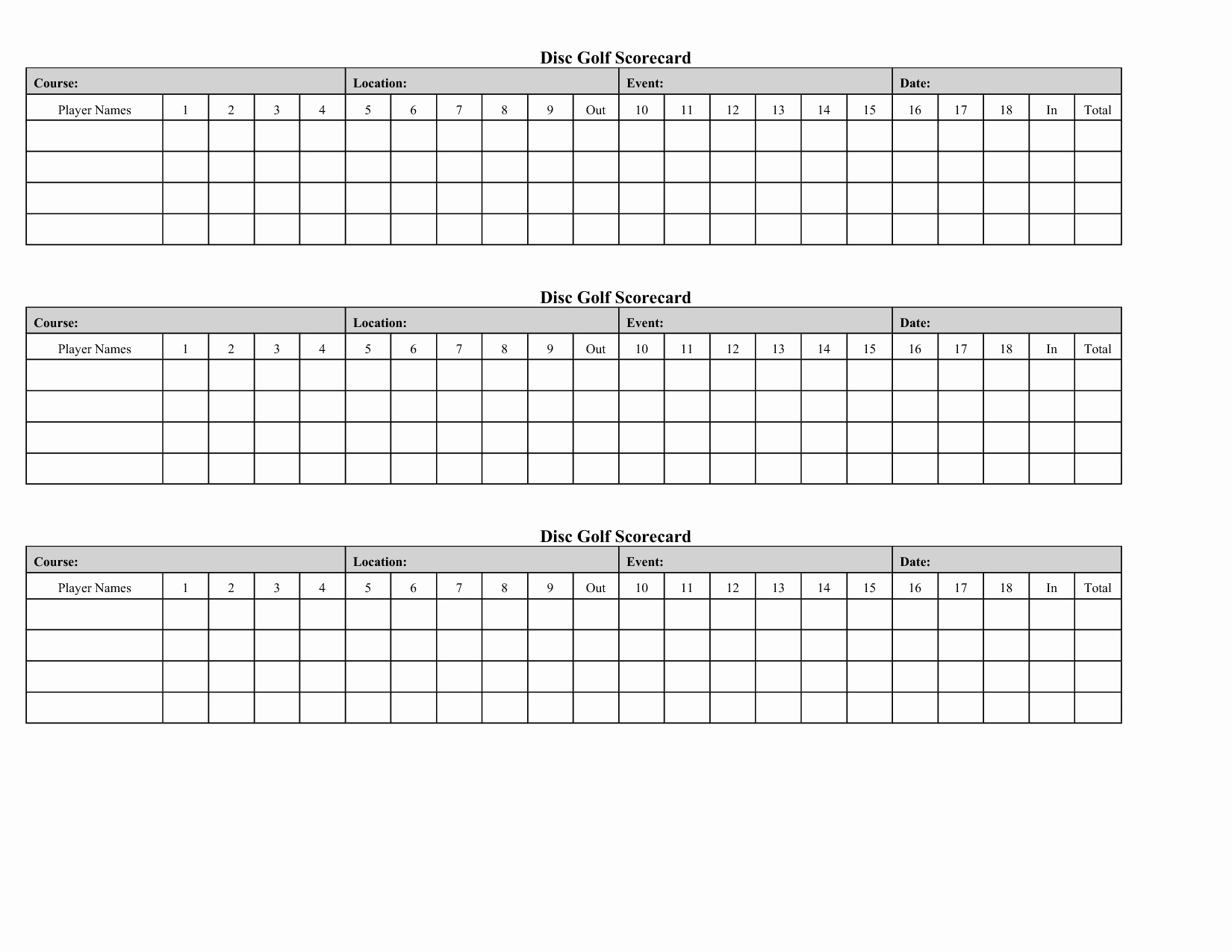 Golf Scorecard Template Beautiful Free Mini Golf Scorecard Template Paicrosinon’s Blog