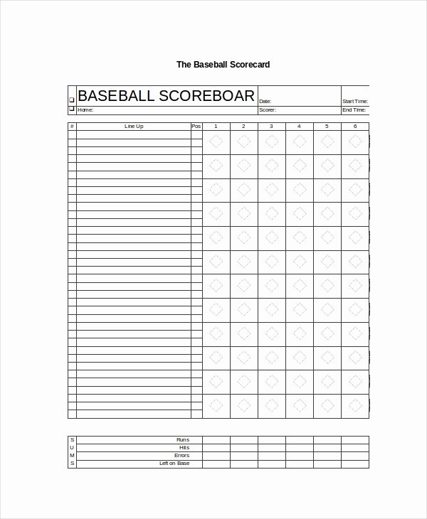 Golf Scorecard Template Excel Beautiful Excel Scorecard Template 6 Free Excel Documents