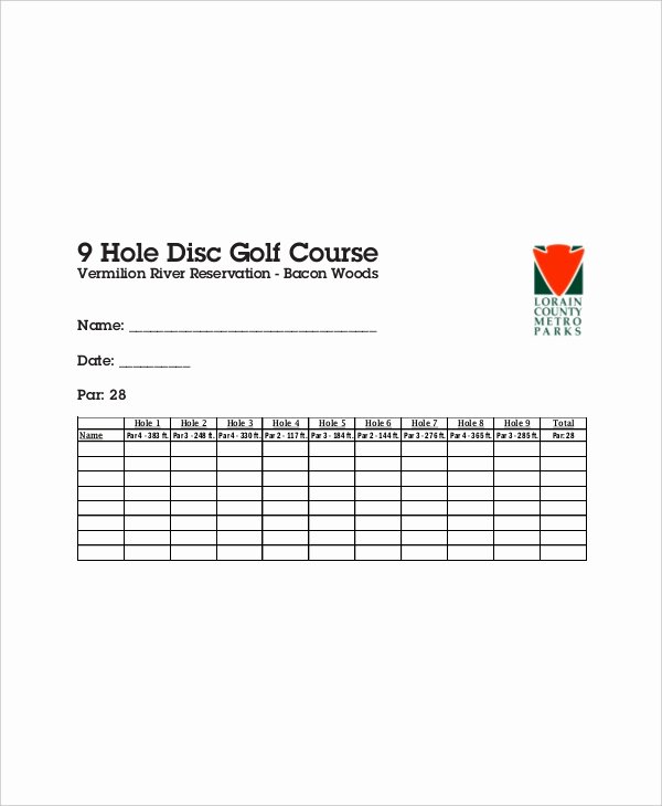 Golf Scorecard Template Excel Fresh 10 Golf Scorecard Templates – Free Sample Example format