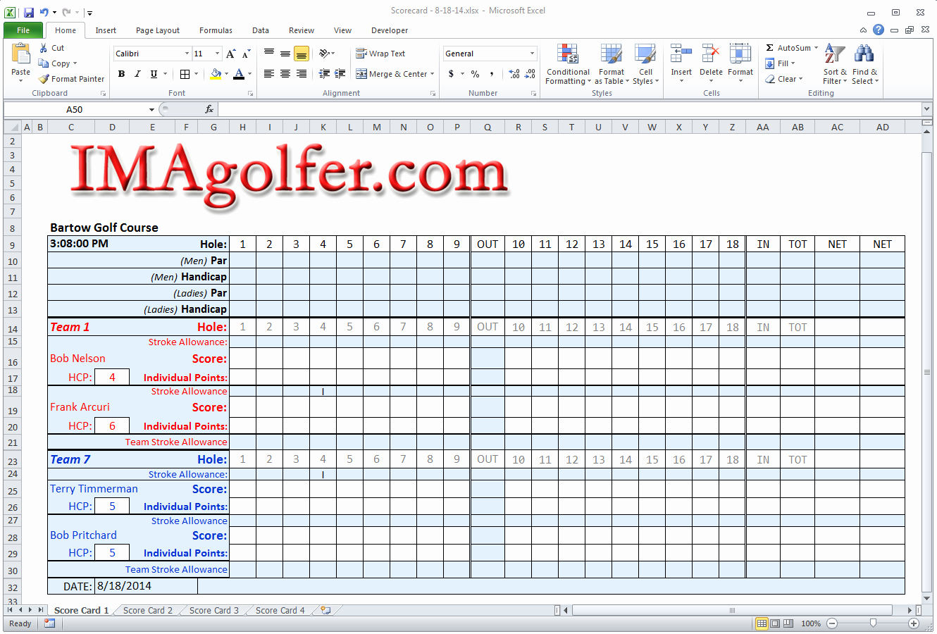 Golf Scorecard Template Inspirational Imagolfer Golf League Management Website