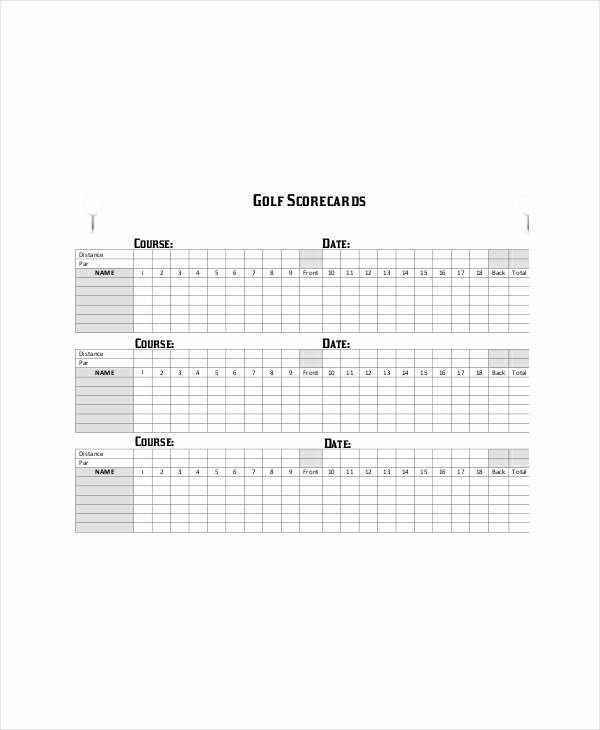 Golf Scorecard Template Unique 10 Golf Scorecard Templates – Free Sample Example format