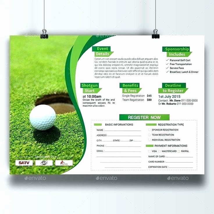 Golf tournament Entry forms Template Lovely Charity Golf tournament Flyer Template Free