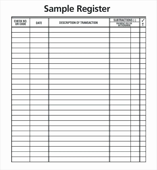 Google Docs Check Register Fresh Free Line Check Register Printable with Running Balance