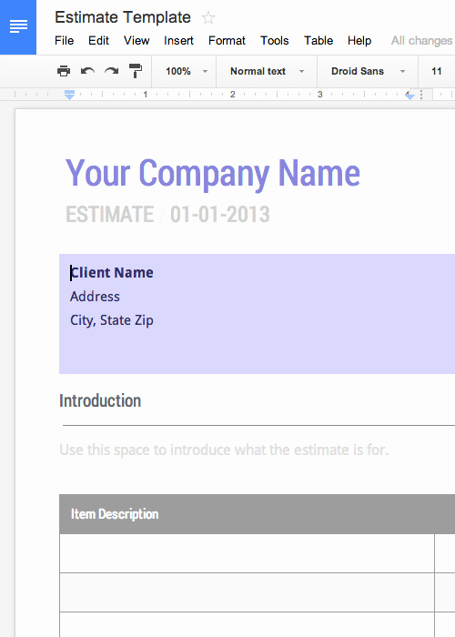 Google Docs Quote Template Elegant Free Invoice &amp; Timesheet Templates Cashboard