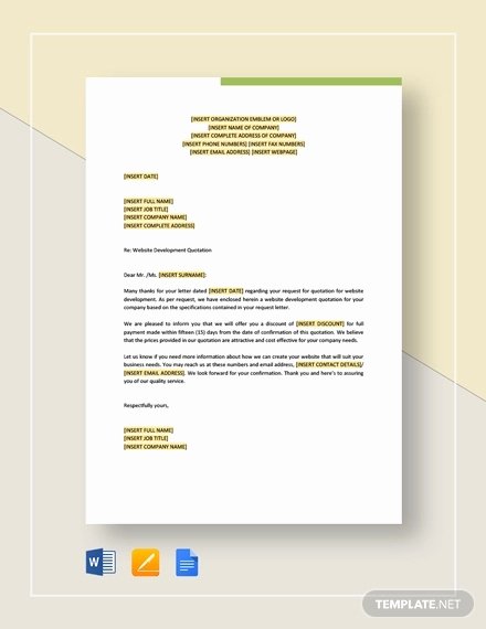 Google Docs Quote Template Unique 10 Website Quotation Templates Pdf Word Google Docs