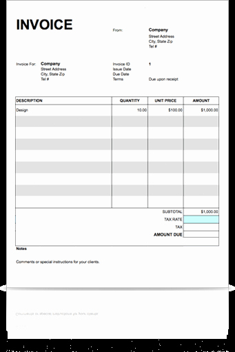 Google Sheet Invoice Template Fresh Invoice Template for Google Docs Harvest