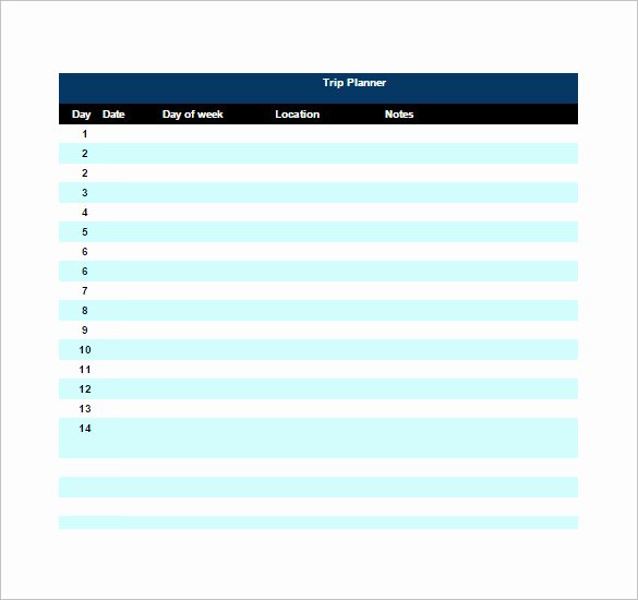 Google Sheets Travel Itinerary Template New 15 Google Spreadsheet Templates Free Sample Example