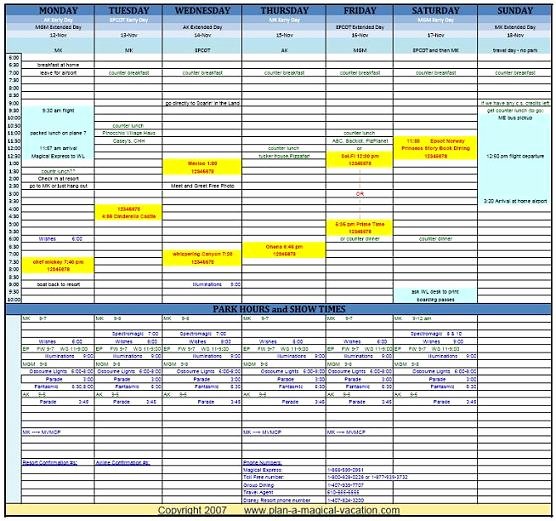 Google Sheets Travel Itinerary Template New Vacation Planner Template Excel