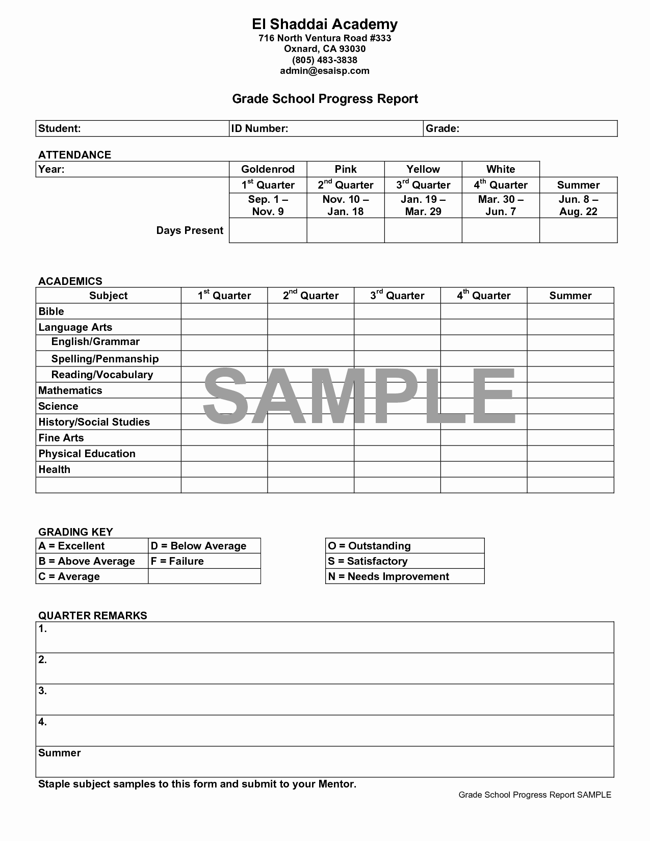 Grade Progress Report Template Elegant Best S Of Middle School Progress Report Template