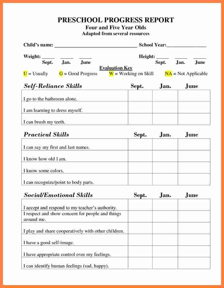 Grade Progress Report Template Luxury 7 Summer School Progress Report Template