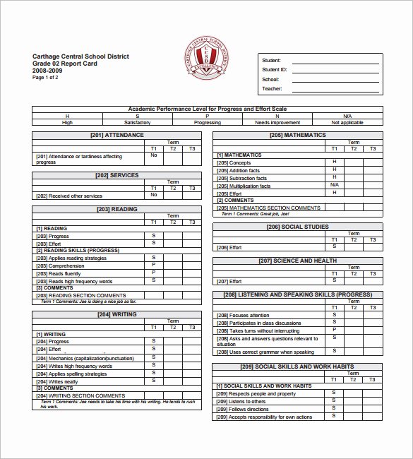 Grade Progress Report Template New 26 Progress Report Card Templates Google Doc Pdf Psd