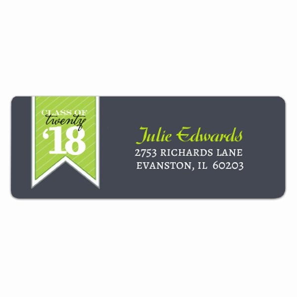 Graduation Address Labels Template Free Best Of Banner Green Graduation Address Labels