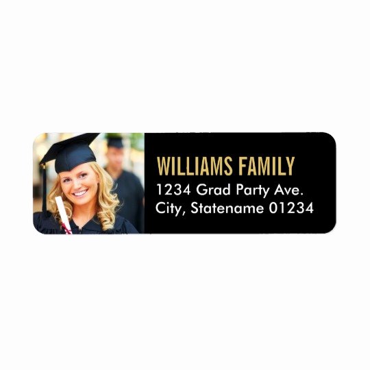 Graduation Address Labels Template Free New Return Address Labels Graduation Design