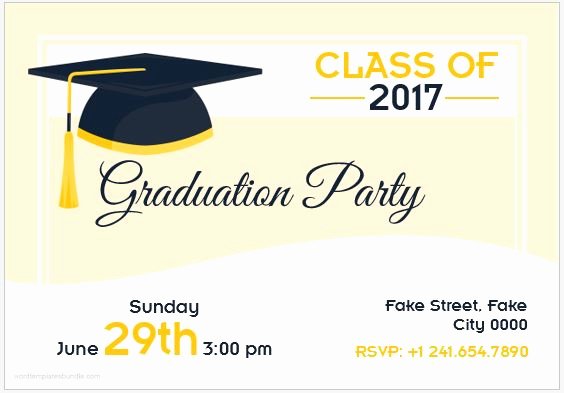 Graduation Card Template Word Best Of 10 Best Graduation Party Invitation Card Templates Ms Word