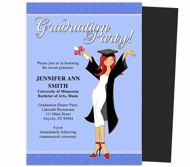 Graduation Card Template Word Best Of Graduation Party Invitations Templates Mencement