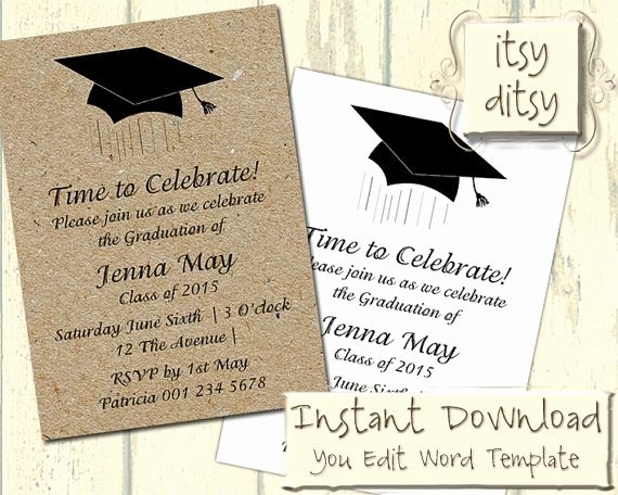 Graduation Card Template Word Fresh 17 Best Ideas About Graduation Invitation Wording On