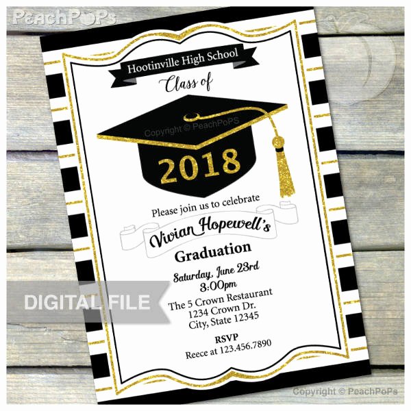 Graduation Card Template Word Lovely 11 High School Graduation Invitation Designs &amp; Templates