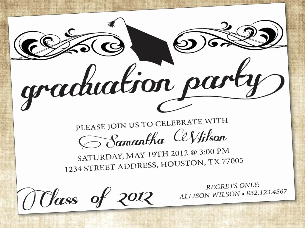 Graduation Card Template Word Luxury Graduation Invitation Template Word Cobypic