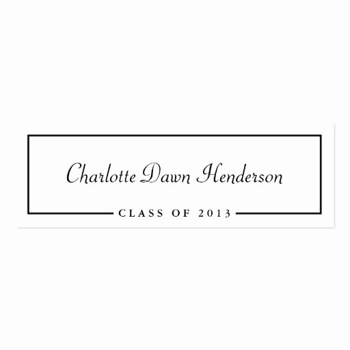 Graduation Name Cards Template Elegant Graduation Announcement Name Card Border Class Of Pack