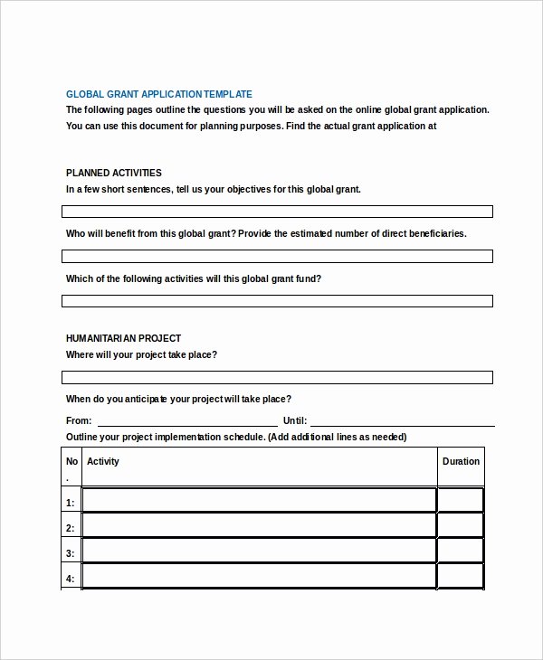 Grant Application form Template Awesome Grant Application Templates 6 Free Word Pdf Download