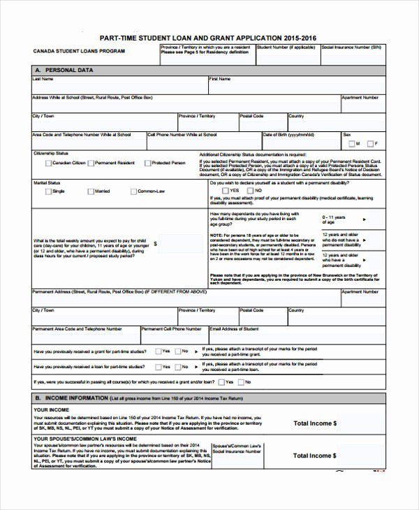 Grant Application form Template Best Of 41 Student Application form Templates