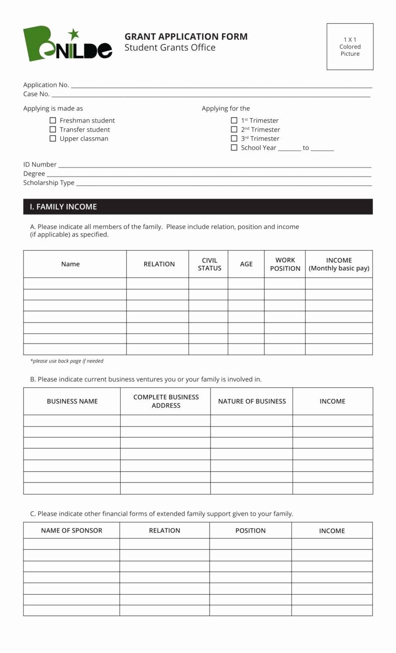 Grant Application form Template Unique 11 Grant Application form Templates Pdf