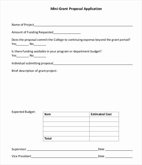 Grant Application form Template Unique 37 Grant Proposal Templates Doc Pdf Pages