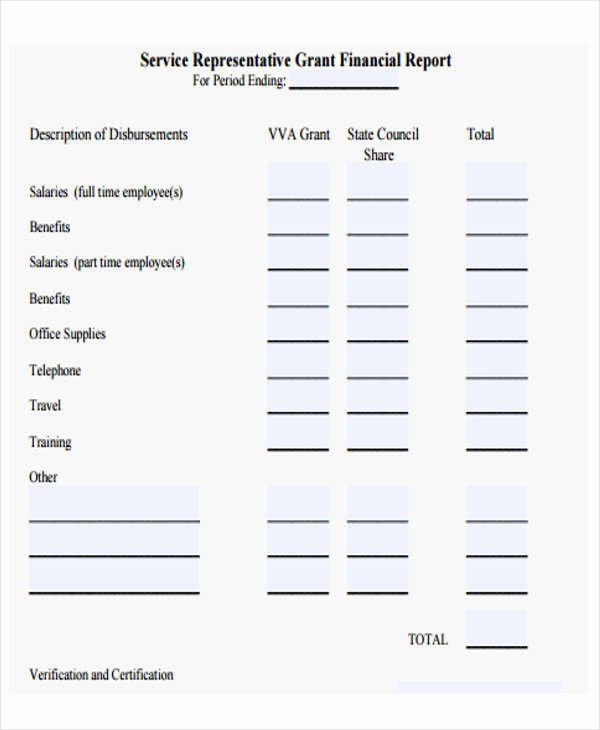 Grant Financial Report Template Fresh 6 Grant Report Templates Free Word Pdf format Download