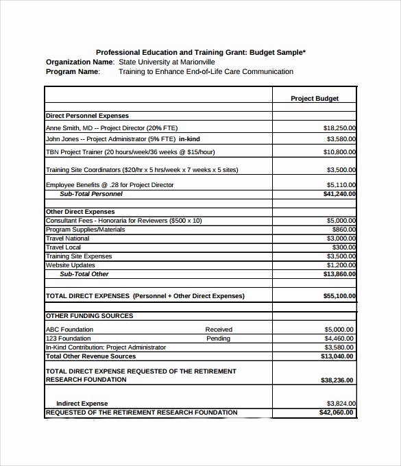 Grant Financial Report Template Lovely Grant Bud Template 8 Download Free Document In Pdf