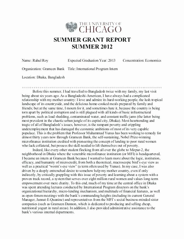 Grant Report Example Luxury Grant Report form