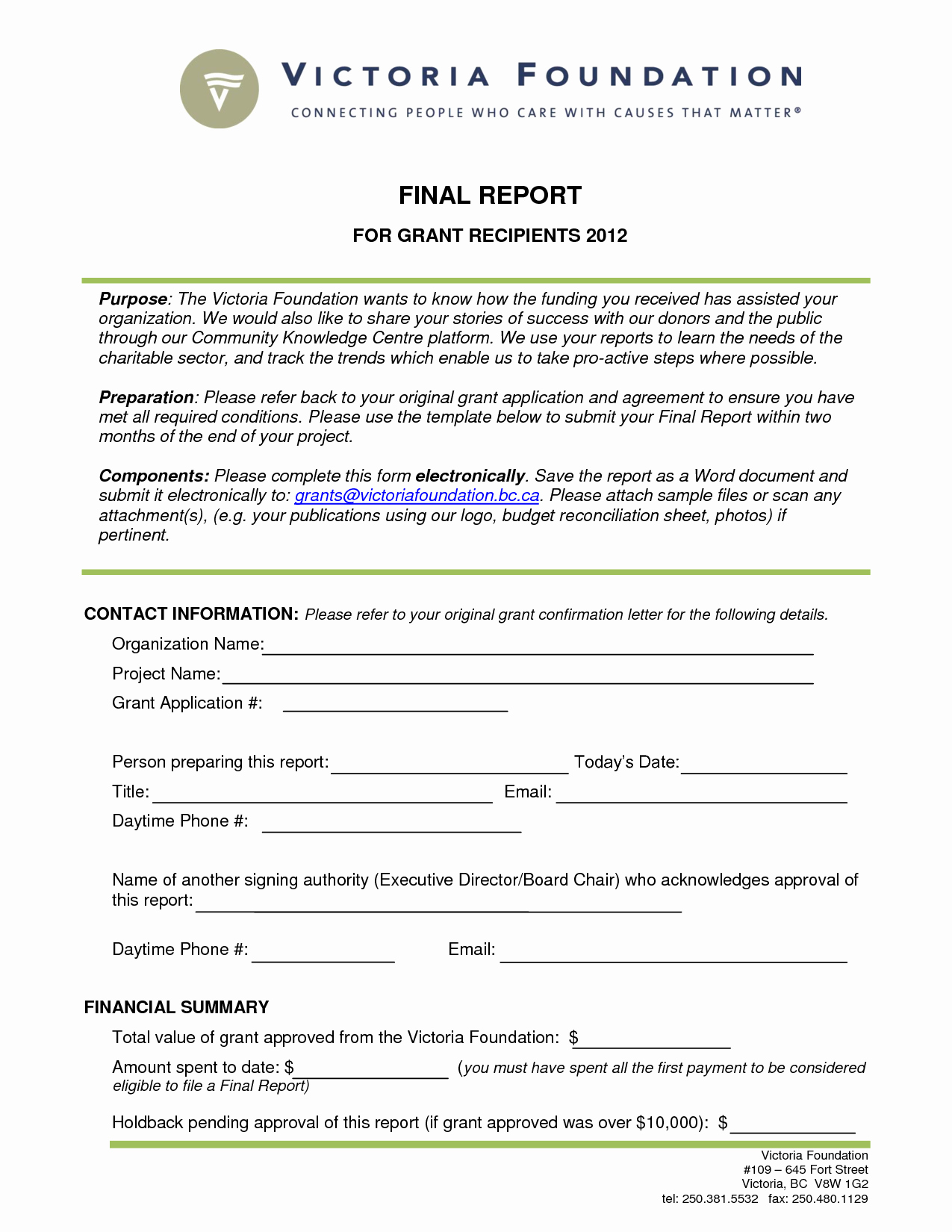 Grant Report Example New Index Of Cdn 29 2012 132