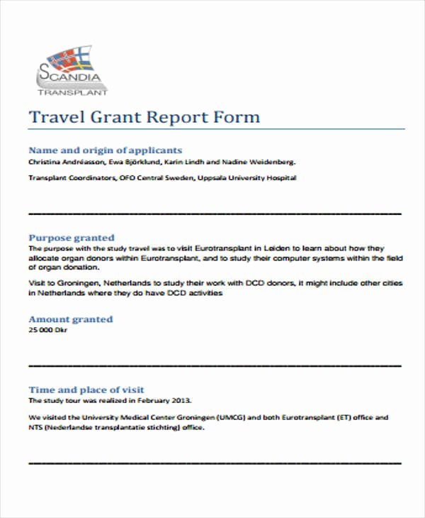 Grant Report Sample Fresh 6 Grant Report Templates Free Word Pdf format Download